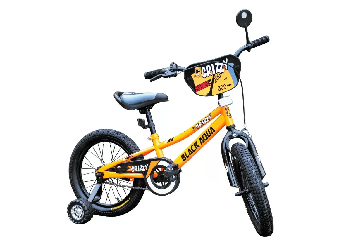 Реальное фото Велосипед Black Aqua Crizzy14" оранжевый неон KG1426 от магазина СпортСЕ