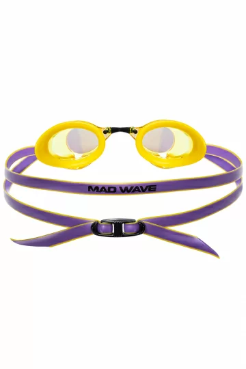 Реальное фото Очки для плавания Mad Wave Turbo Racer II Rainbow стартовые Violet M0458 06 0 07W от магазина СпортСЕ