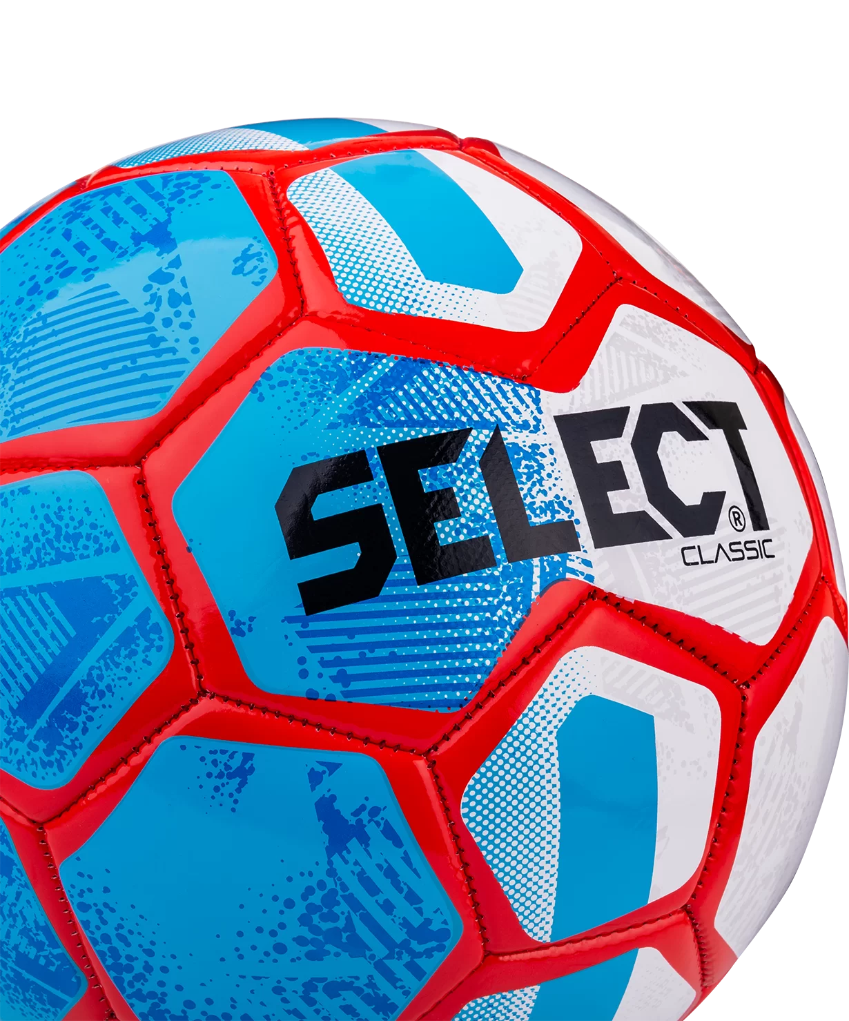 Реальное фото Мяч футбольный Select Classic №5 синий/белый/красный от магазина СпортСЕ