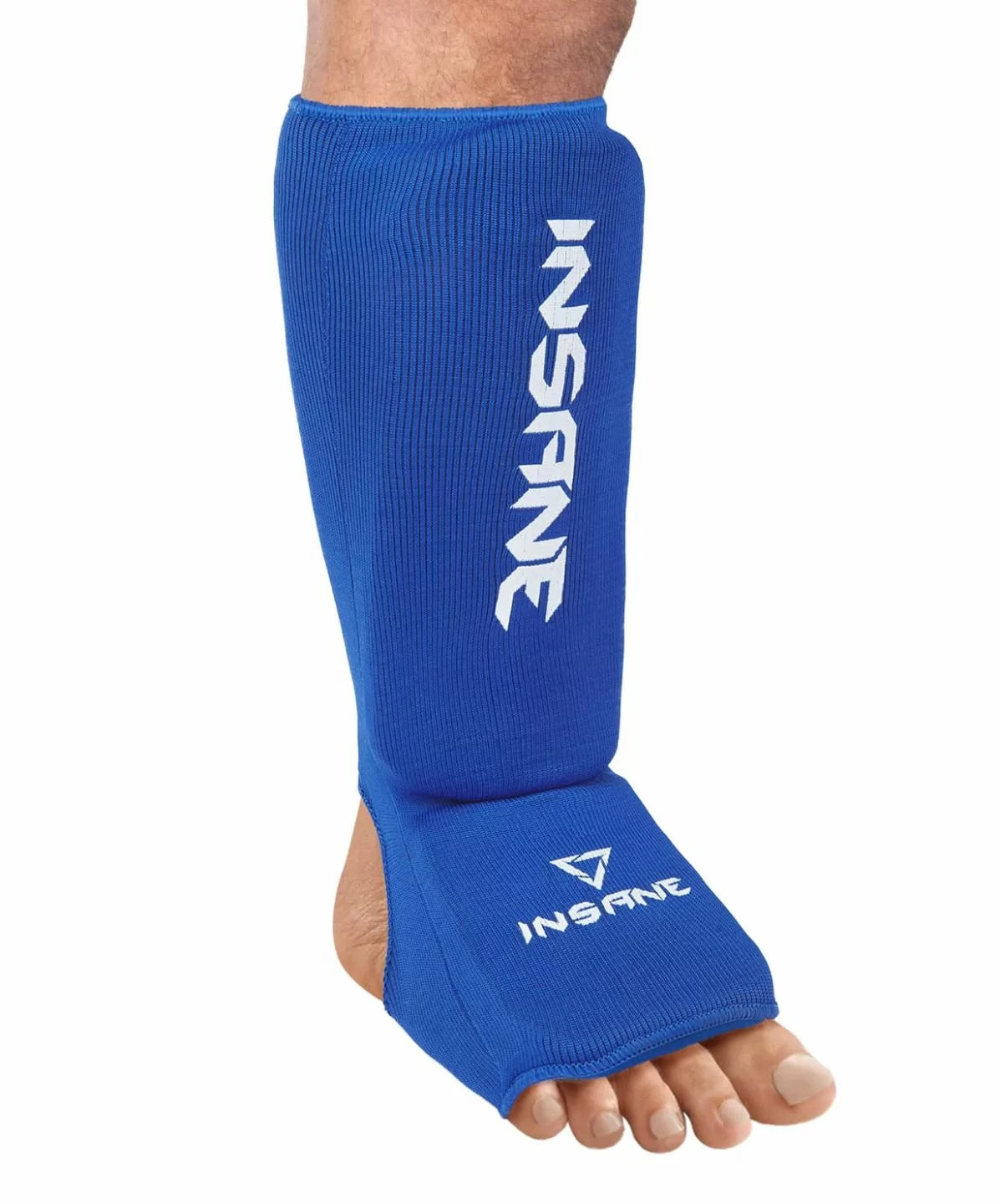 Реальное фото Защита голени и стопы INSANE CUPRUM IN22-SG100 полиэстер/спандекс, синий от магазина СпортСЕ