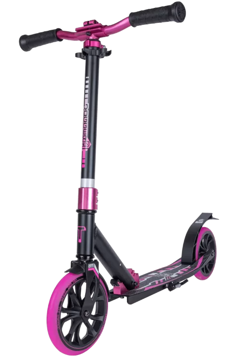 Реальное фото Самокат TechTeam Jogger 210 (2022) black/pink от магазина СпортСЕ