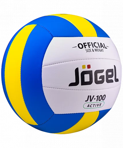 Реальное фото Мяч волейбольный Jögel JV-100 синий/желтый (BC21) УТ-00019883 от магазина СпортСЕ