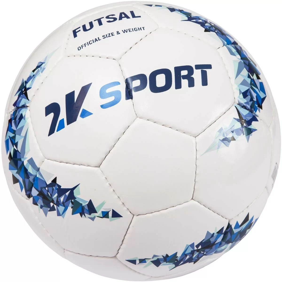Реальное фото Мяч футбольный 2K Sport Сrystal Optimal sala р.4 white/royal 127095 от магазина СпортСЕ