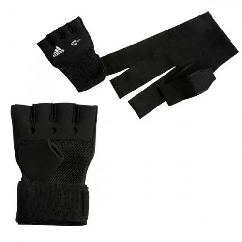Реальное фото Перчатки Adidas гелевые с бинтом 2 м Quick Wrap Glove Mexican S/M adiBP012 от магазина СпортСЕ