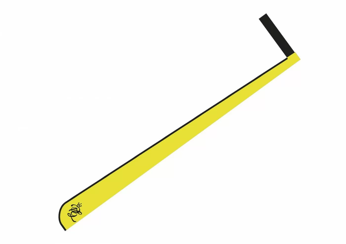 Реальное фото Чехол для ленты с палочкой Нужный спорт лимонный-черный NS.007.Long1.00.19.000 от магазина СпортСЕ