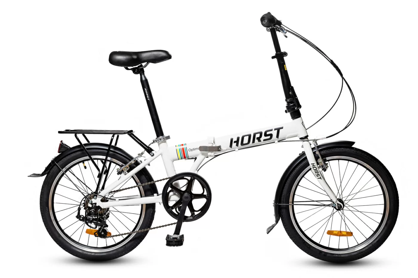 Реальное фото Велосипед складной HORST Optimus 2022 Белый от магазина СпортСЕ