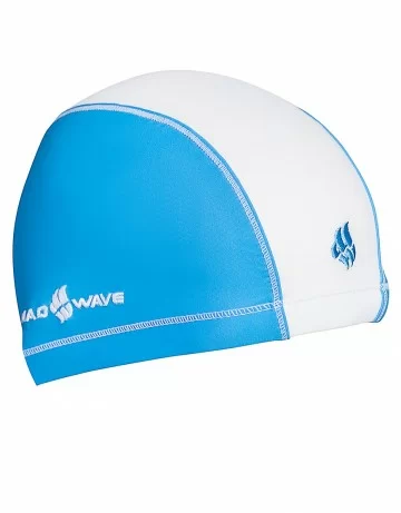 Реальное фото Шапочка для плавания Mad Wave Duotone azure/white  M0527 02 0 08W от магазина СпортСЕ
