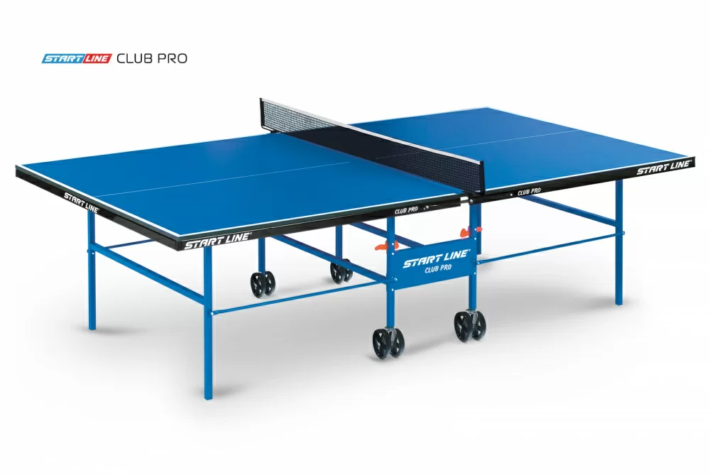 Реальное фото Теннисный стол Start Line Club PRO с сеткой синий 60640 от магазина СпортСЕ