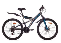 Велосипед Black Aqua Mount 1641 D 26" (РФ) серый-синий GL-309DTR