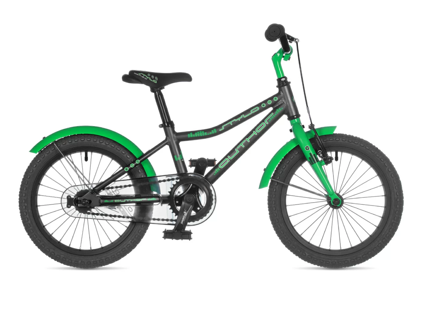 Реальное фото Велосипед детский AUTHOR Stylo 2021 Серо-зелёный от магазина СпортСЕ