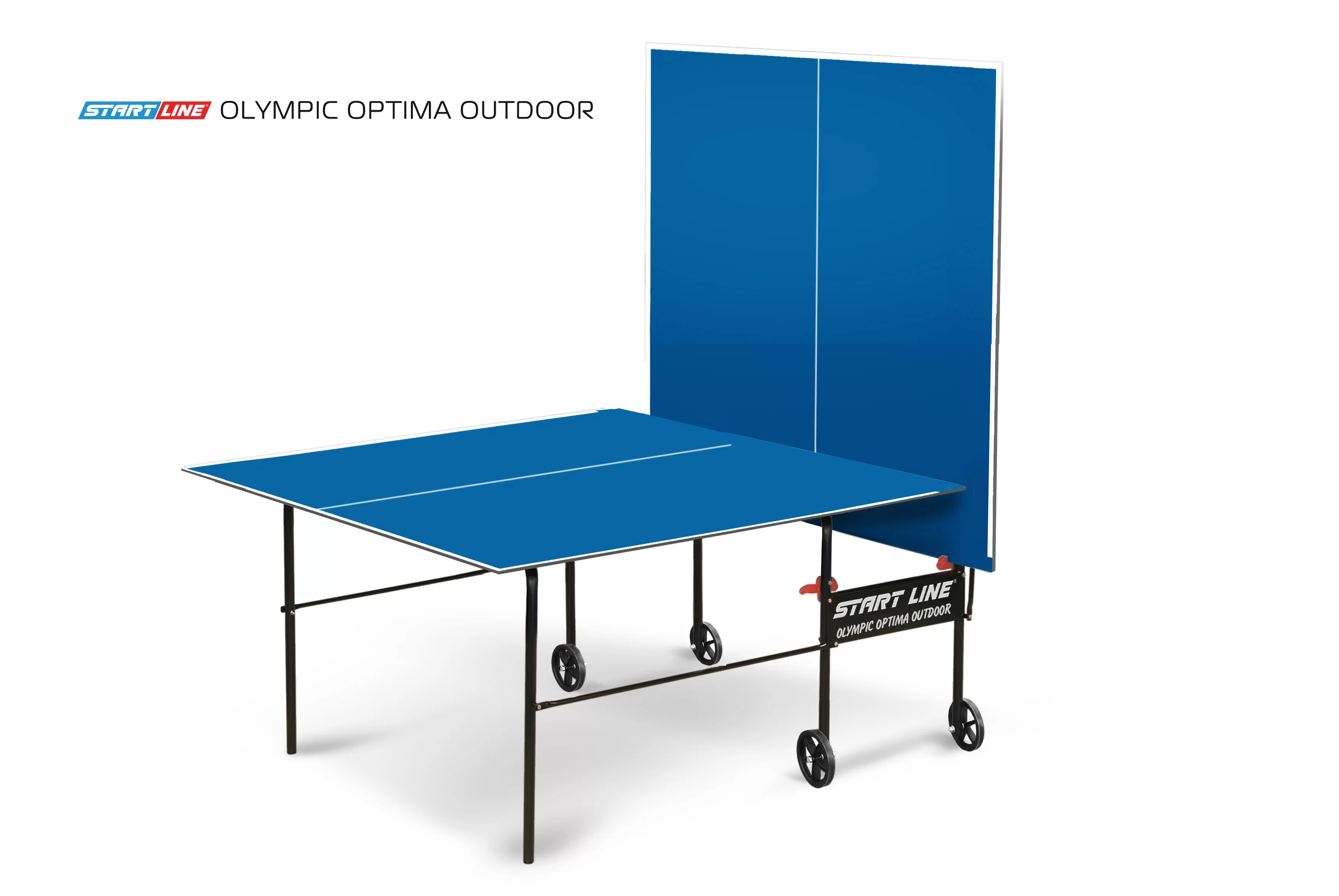 Реальное фото Теннисный стол Start Line Olympic Optima всепогодный с сеткой blue 6023-4 от магазина СпортСЕ