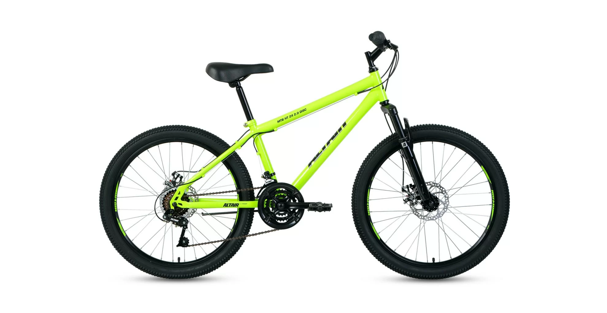 Реальное фото Велосипед Altair MTB HT 24 2.0 disc (2020) светло-зеленый/черный RBKT01N4P004 от магазина СпортСЕ