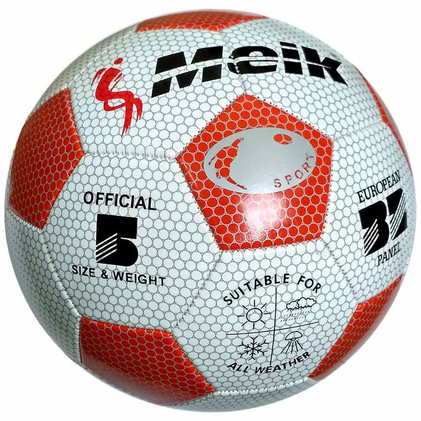Реальное фото Мяч футбольный Meik-3009 R18024 3-слоя PVC 1.6 300 гр 10014355 от магазина СпортСЕ