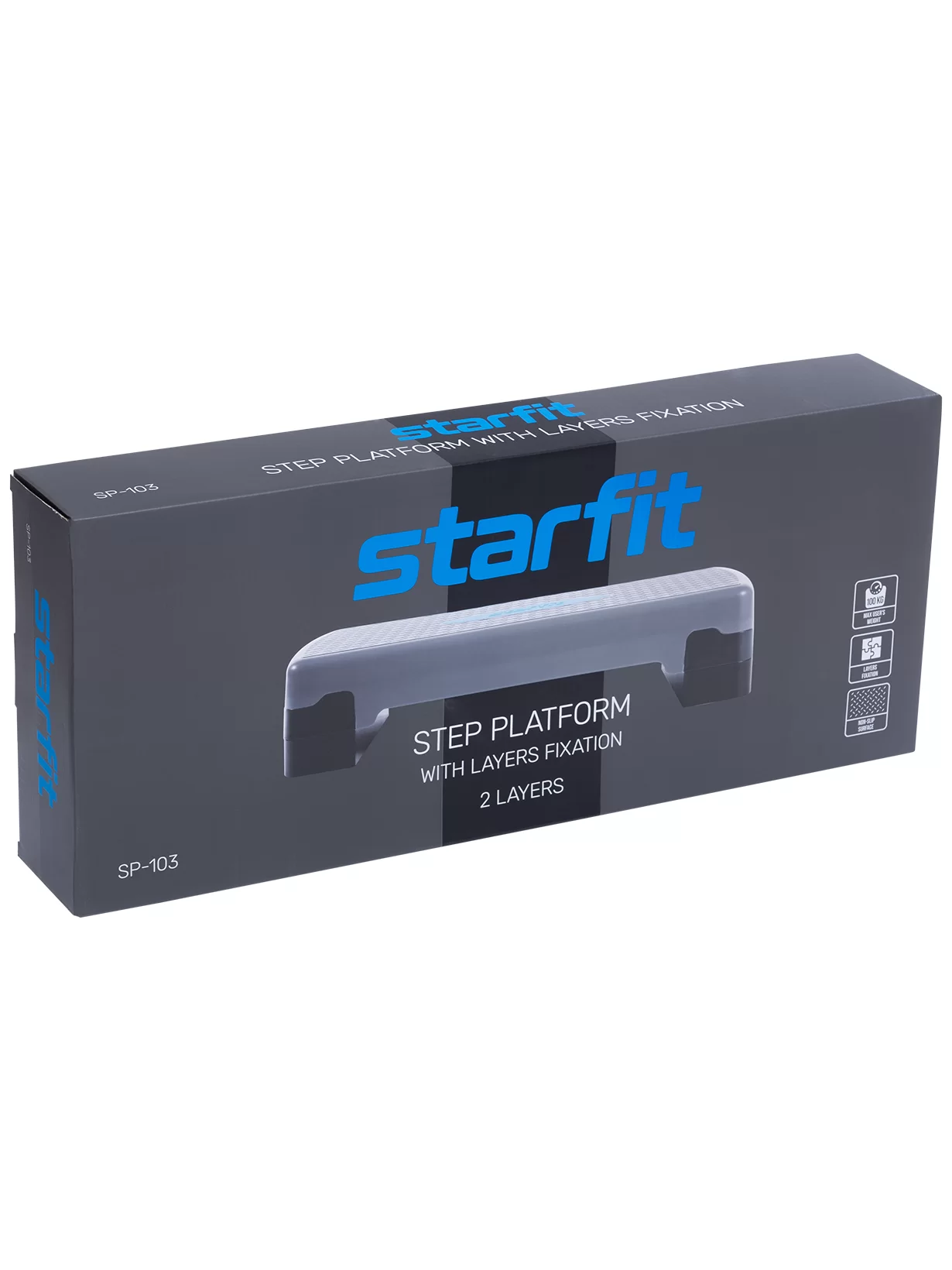 Реальное фото Степ платформа Starfit SP-103 67,5 х 28,5 х 15 см фиксирующаяся 2-х уровневая УТ-00019258 от магазина СпортСЕ