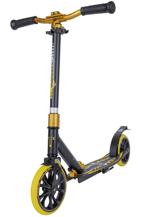 Реальное фото Самокат TechTeam Jogger 210 (2022) черно-желтый от магазина СпортСЕ