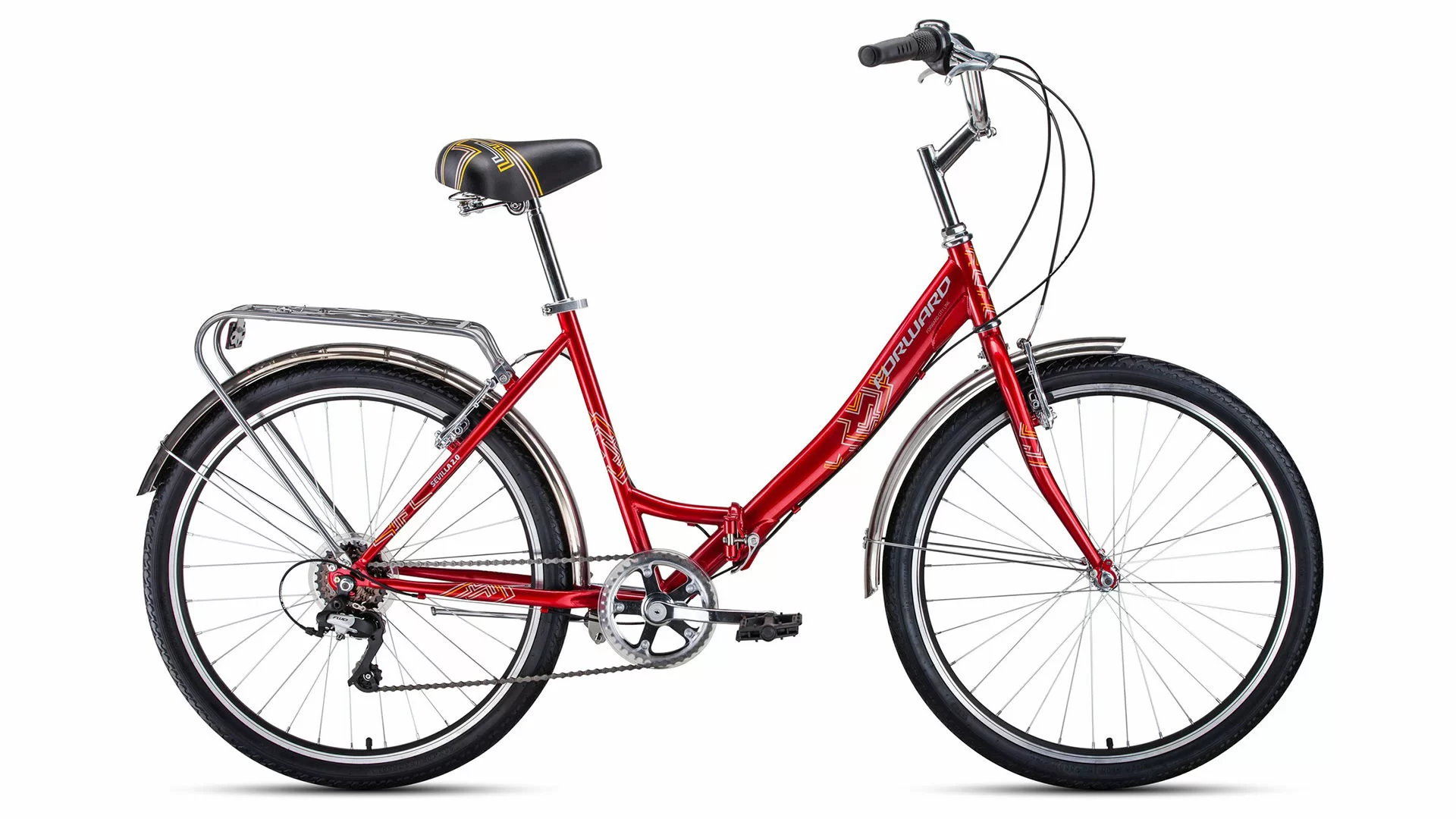 Реальное фото Велосипед Forward Sevilla 26 2.0 (2020) красный/белый RBKW0RN66004 от магазина СпортСЕ