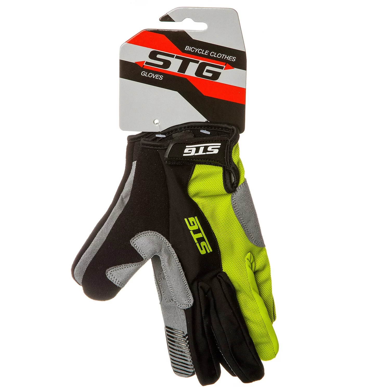 Реальное фото Перчатки STG с длин. пальцами с защитной прокладкой на липучке Х87907 от магазина СпортСЕ