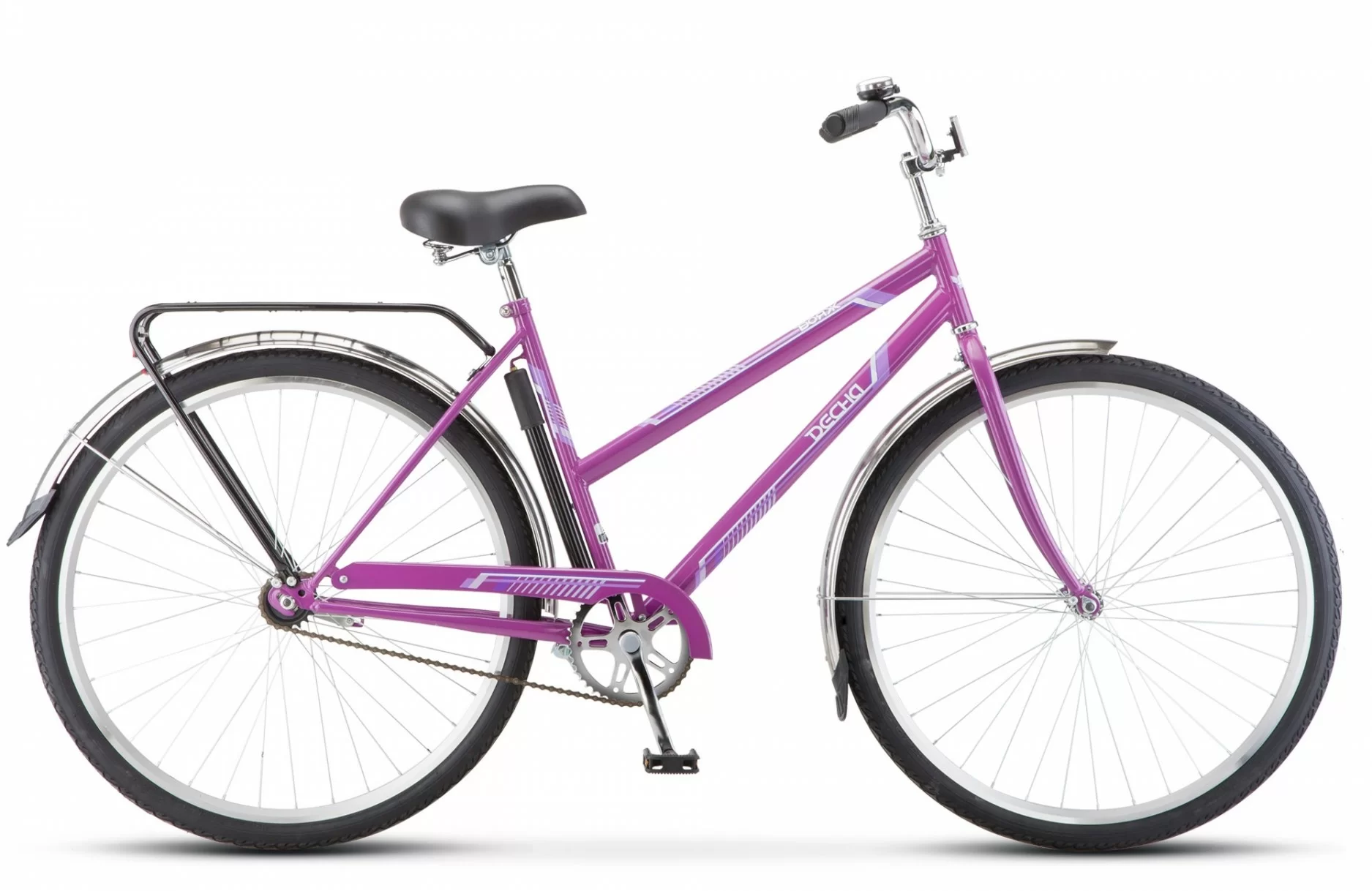 Реальное фото Велосипед Десна Вояж Lady 28" (2017) фиолетовый Z010 от магазина СпортСЕ