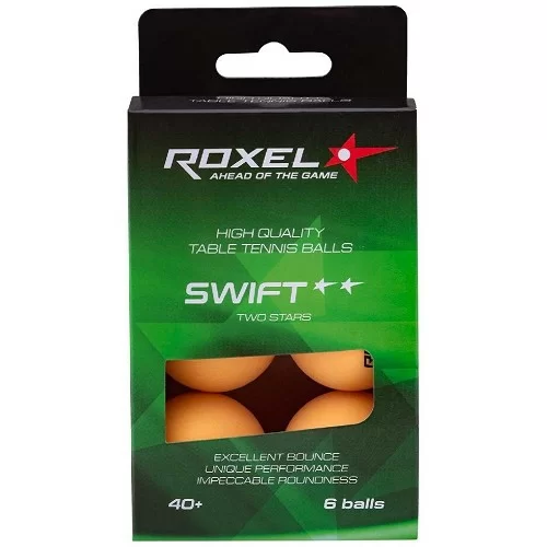 Реальное фото Мяч для настольного тенниса Roxel 2* Swift оранж. 6шт УТ-00015363 от магазина СпортСЕ