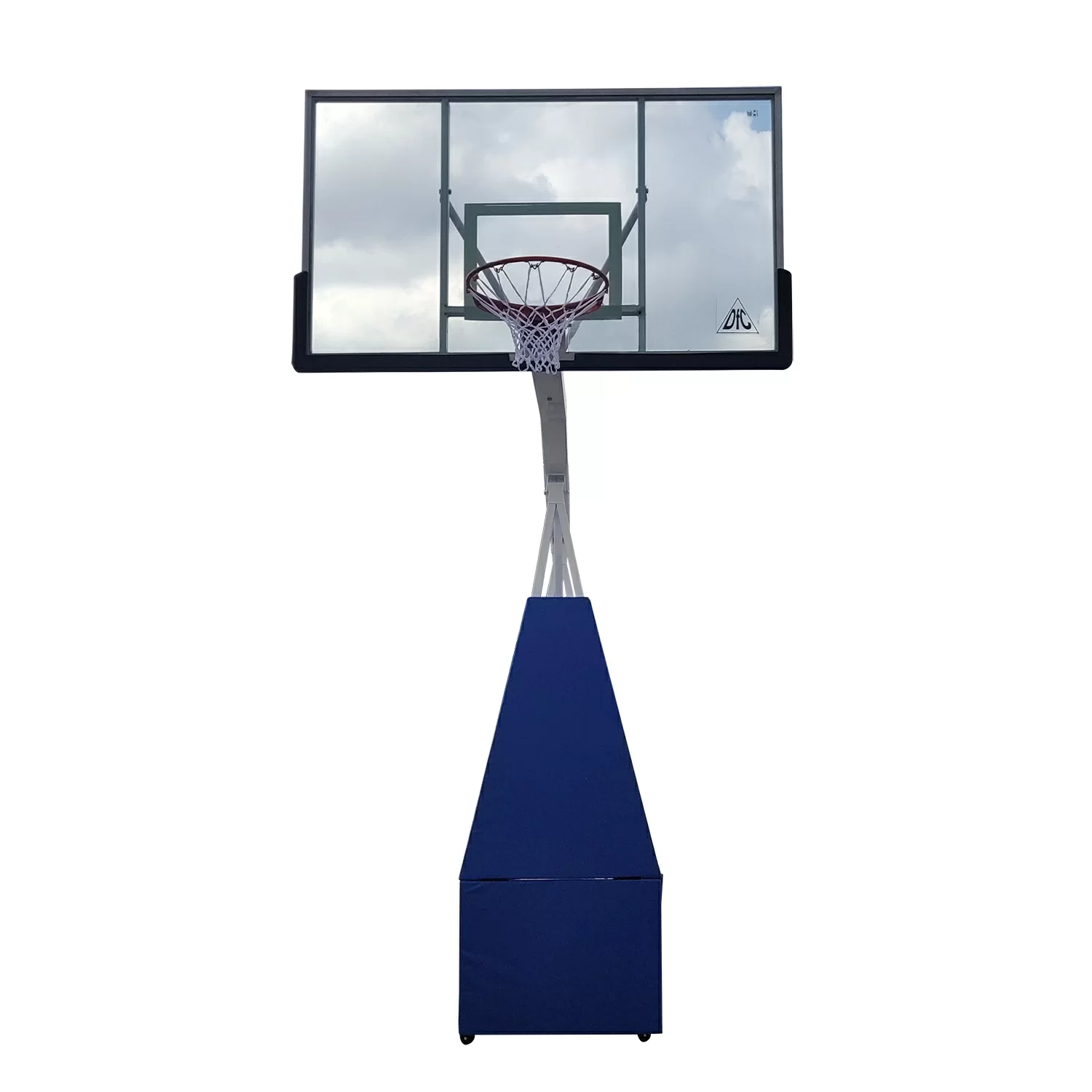 Реальное фото Баскетбольная мобильная стойка DFC STAND72G PRO 180x105см стекло 12мм (шесть коробов) от магазина СпортСЕ