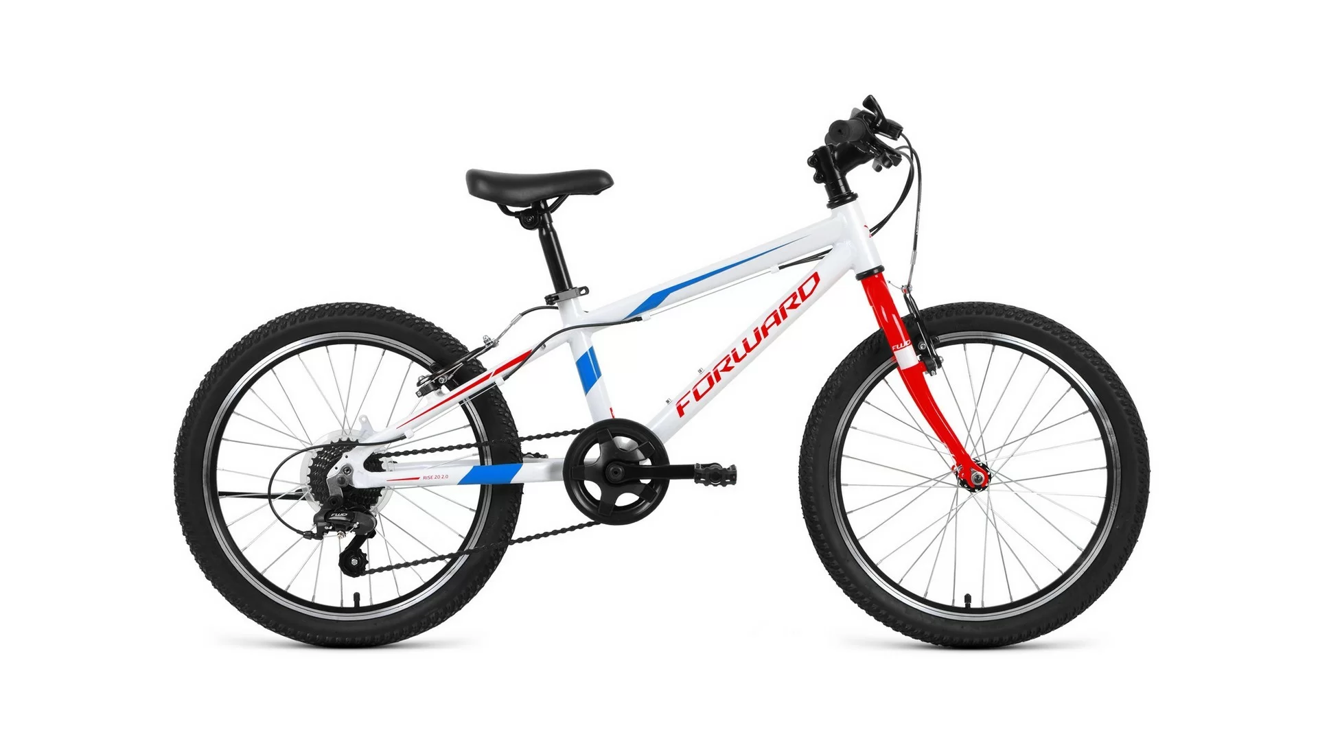 Реальное фото Велосипед Forward Rise 20 2.0 (2020) белый/красный RBKW01607003 от магазина СпортСЕ