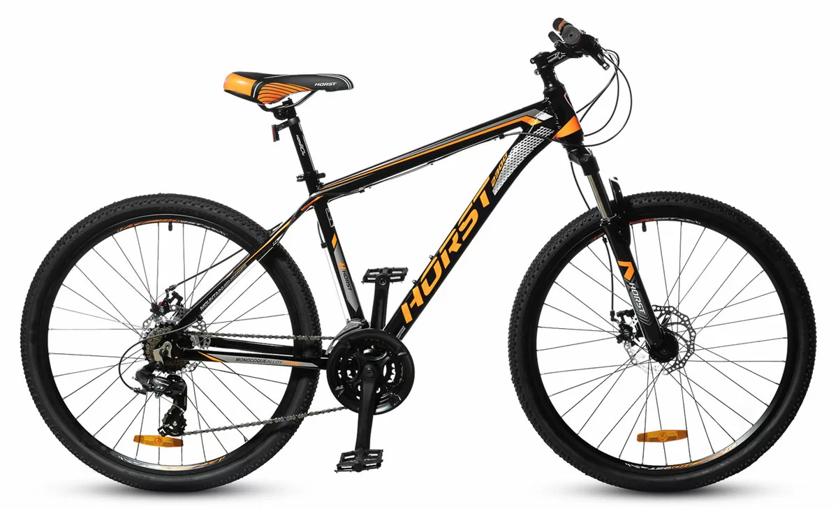 Реальное фото Велосипед Horst Genesis (2022) черный/оранжевый/серый от магазина СпортСЕ