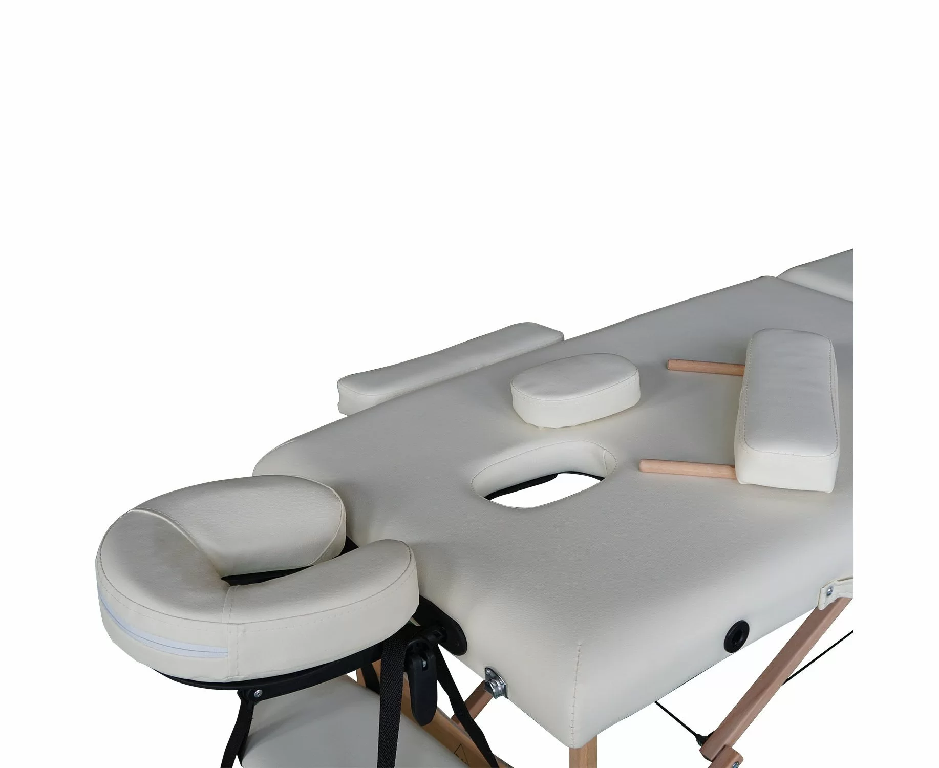 Реальное фото Массажный стол DFC NIRVANA, Optima, дерев. ножки, цвет кремовый (Cream) TS20110S_C от магазина СпортСЕ