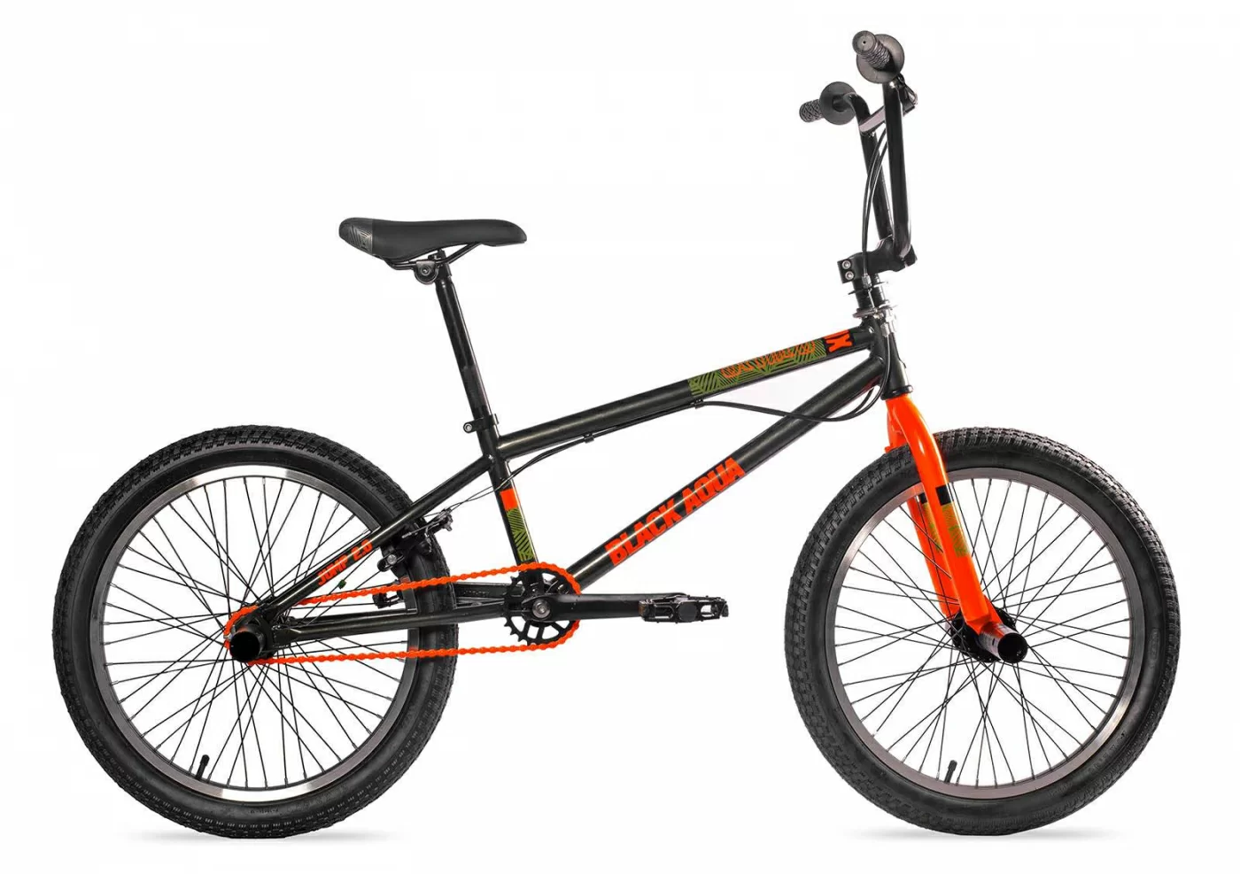 Реальное фото Велосипед Black Aqua Jump 2.0  matt 20" хаки-оранжевый GL-602V от магазина СпортСЕ