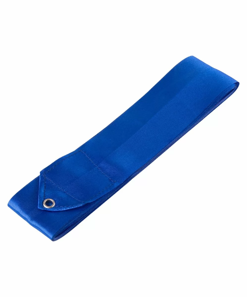Реальное фото Лента гимн. с палочкой для худ.гимнаст. 4м Amely синяя AGR-201 от магазина СпортСЕ