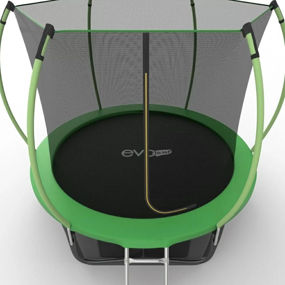 Реальное фото EVO JUMP Internal 8ft (Green) + Lower net. Батут с внутренней сеткой и лестницей, диаметр 8ft (зеленый) + нижняя сеть от магазина СпортСЕ
