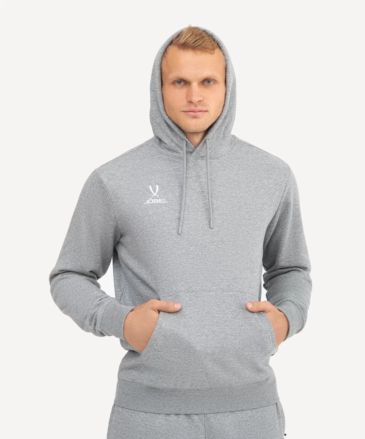 Реальное фото Худи ESSENTIAL Cotton Hoodie, серый от магазина СпортСЕ