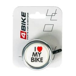 Звонок 4Bike BB3202-Sil d-54мм алюминий+пластик серебристый