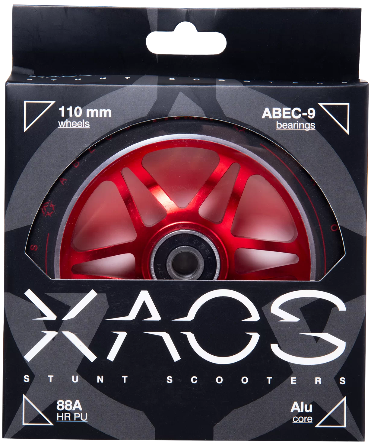 Реальное фото Колесо для самоката Xaos Star Red 100 мм УТ-00018853 от магазина СпортСЕ