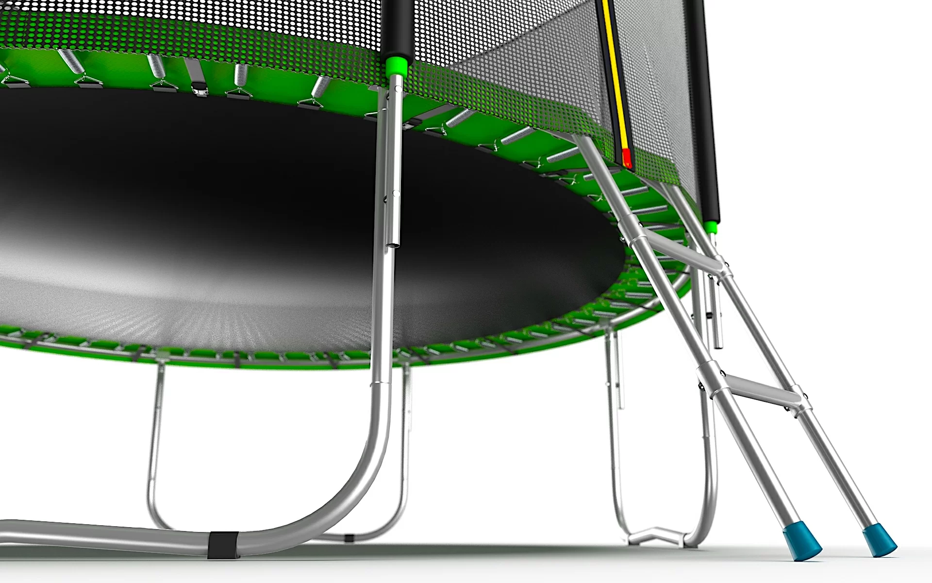 Реальное фото EVO JUMP External 10ft (Green) Батут с внешней сеткой и лестницей, диаметр 10ft (зеленый) от магазина СпортСЕ