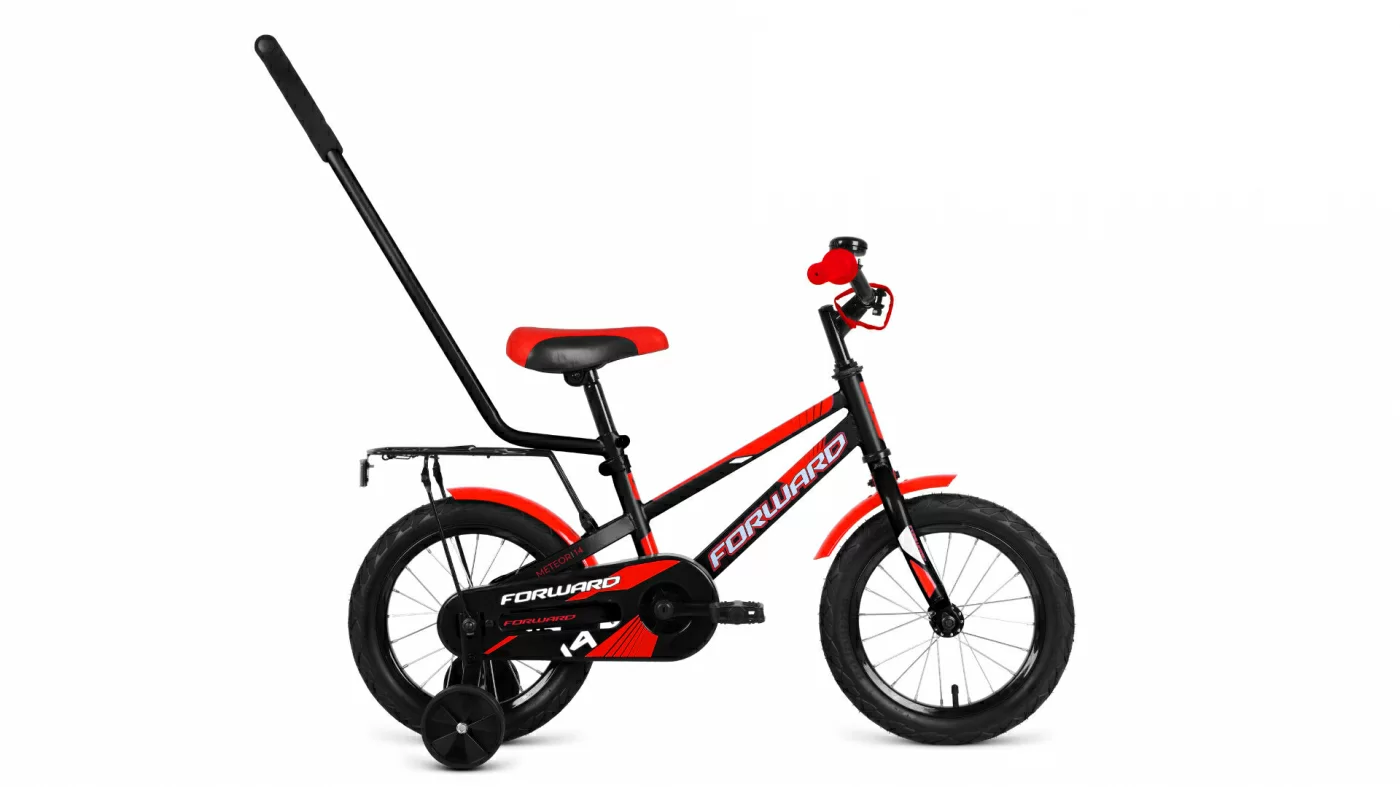 Реальное фото Велосипед Forward Meteor 14 (2020-2021) черный/красный 1BKW1K1B1009 от магазина СпортСЕ