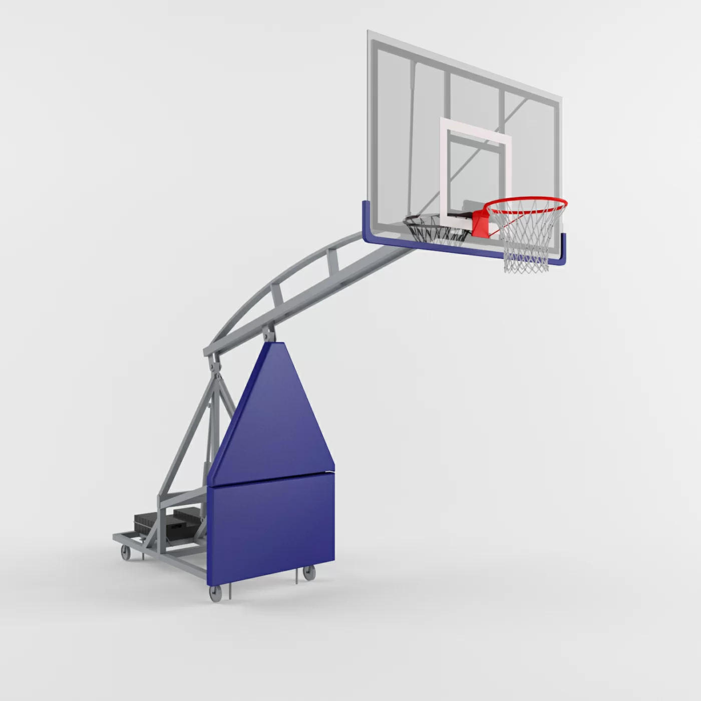 Реальное фото Стойка баскетбольная мобильная складная вылет 2300 от магазина СпортСЕ
