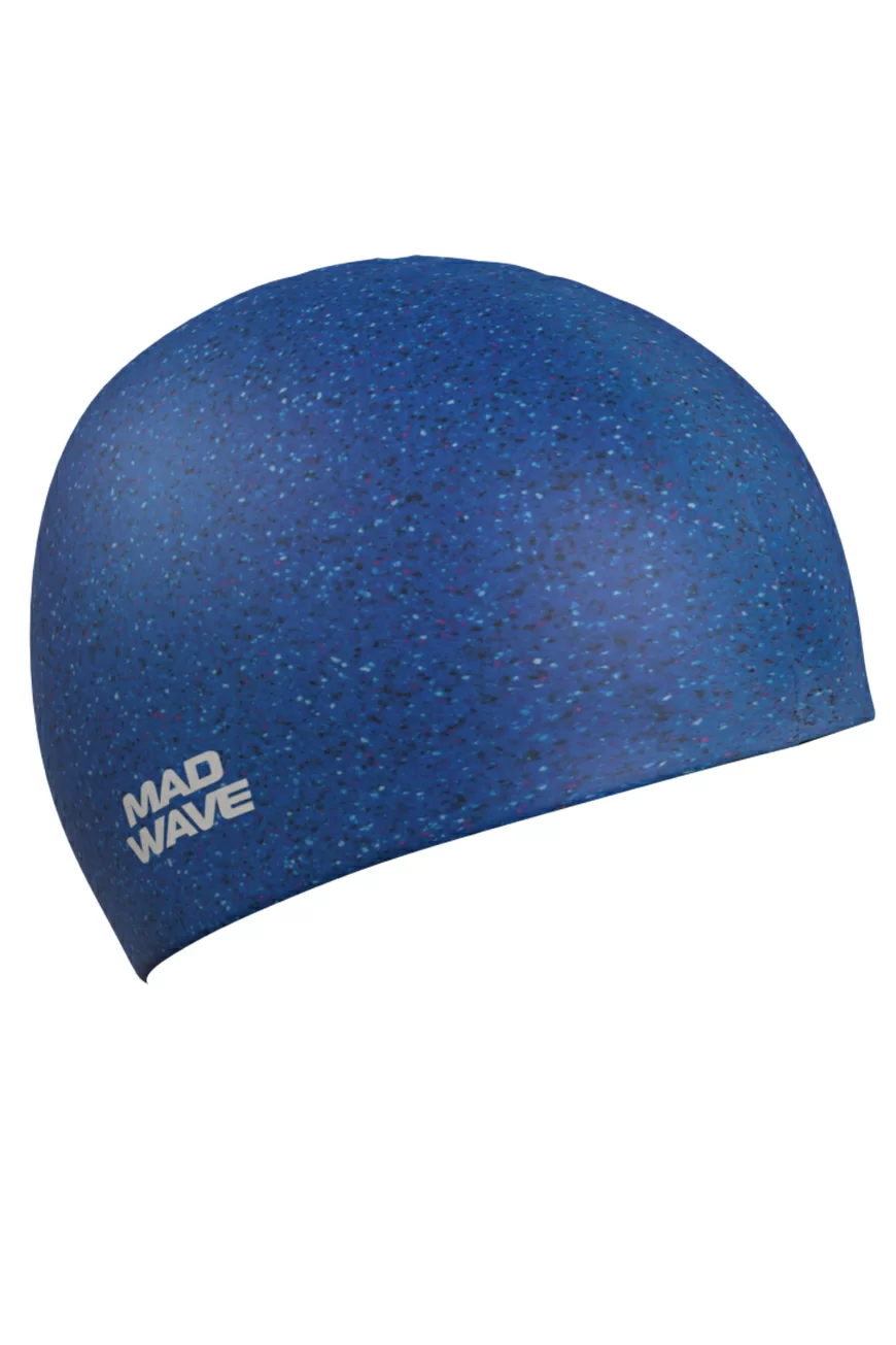 Реальное фото Шапочка для плавания Mad Wave Recycled blue M0536 01 0 07W от магазина СпортСЕ