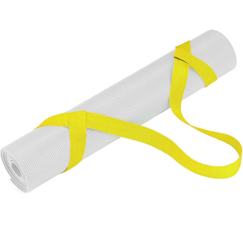 Реальное фото Ремень-стяжка универсальная для йога ковриков и валиков RS-5 желтый 10017241 от магазина СпортСЕ