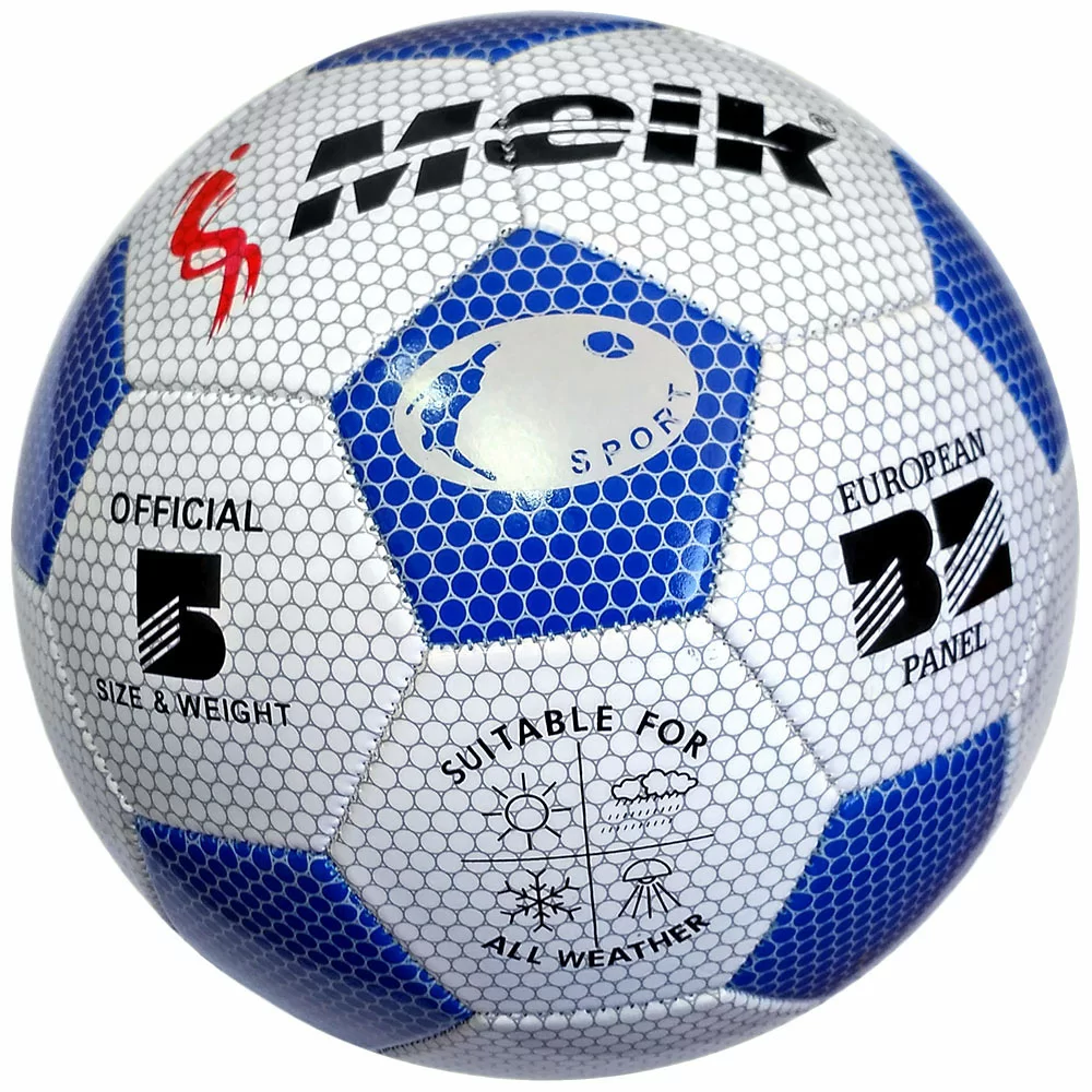 Реальное фото Мяч футбольный Meik-3009 R18022 3-слоя PVC 1.6, 300 гр 10014353 от магазина СпортСЕ