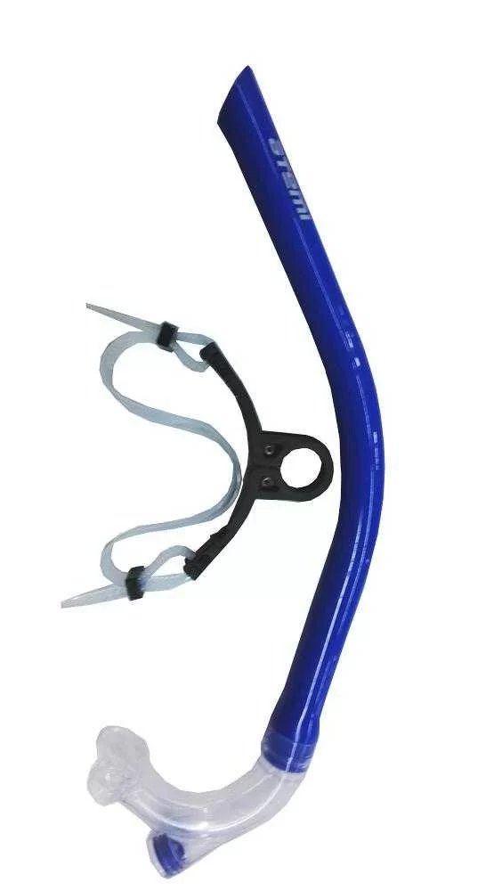 Реальное фото Трубка для плавания Atemi 305 фронтальная тренировочная M/L синяя от магазина СпортСЕ