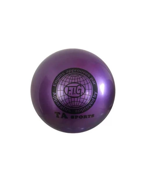Реальное фото Мяч для художественной гимнастики 15 см 400 г фиолетовый I-1 от магазина СпортСЕ