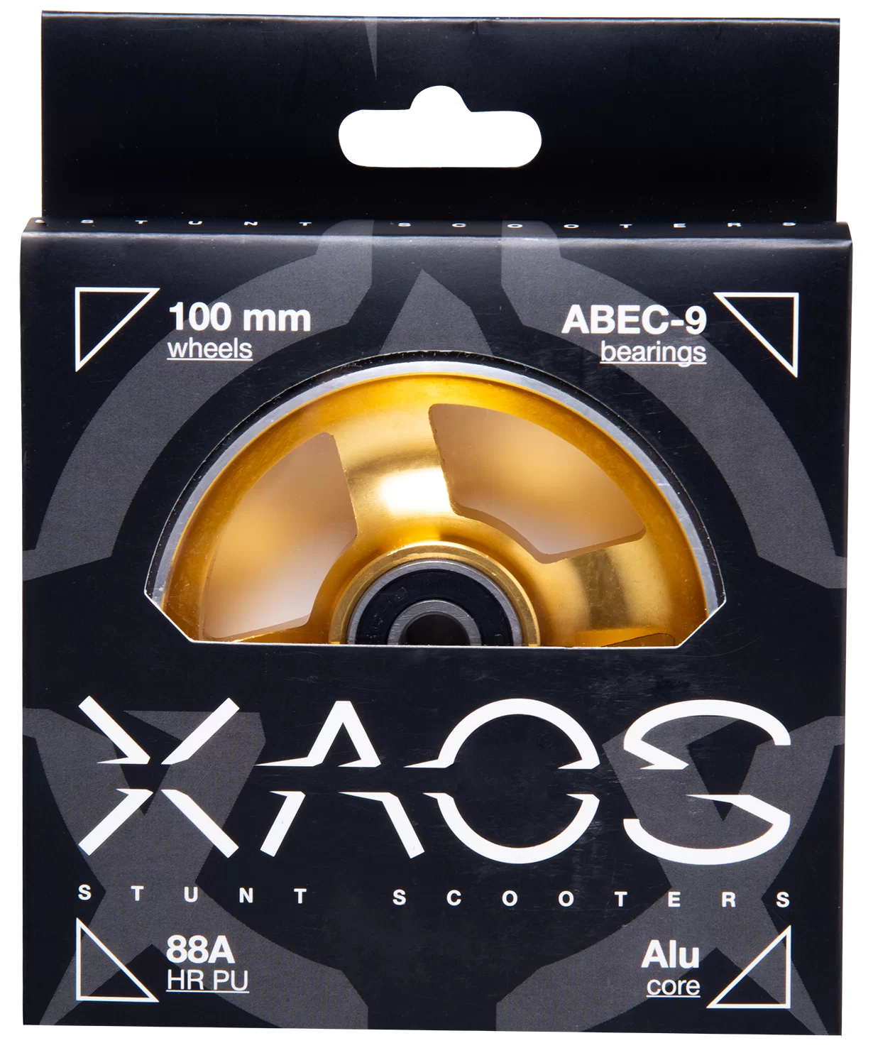 Реальное фото Колесо для самоката Xaos Plus Gold 100 мм УТ-00018851 от магазина СпортСЕ