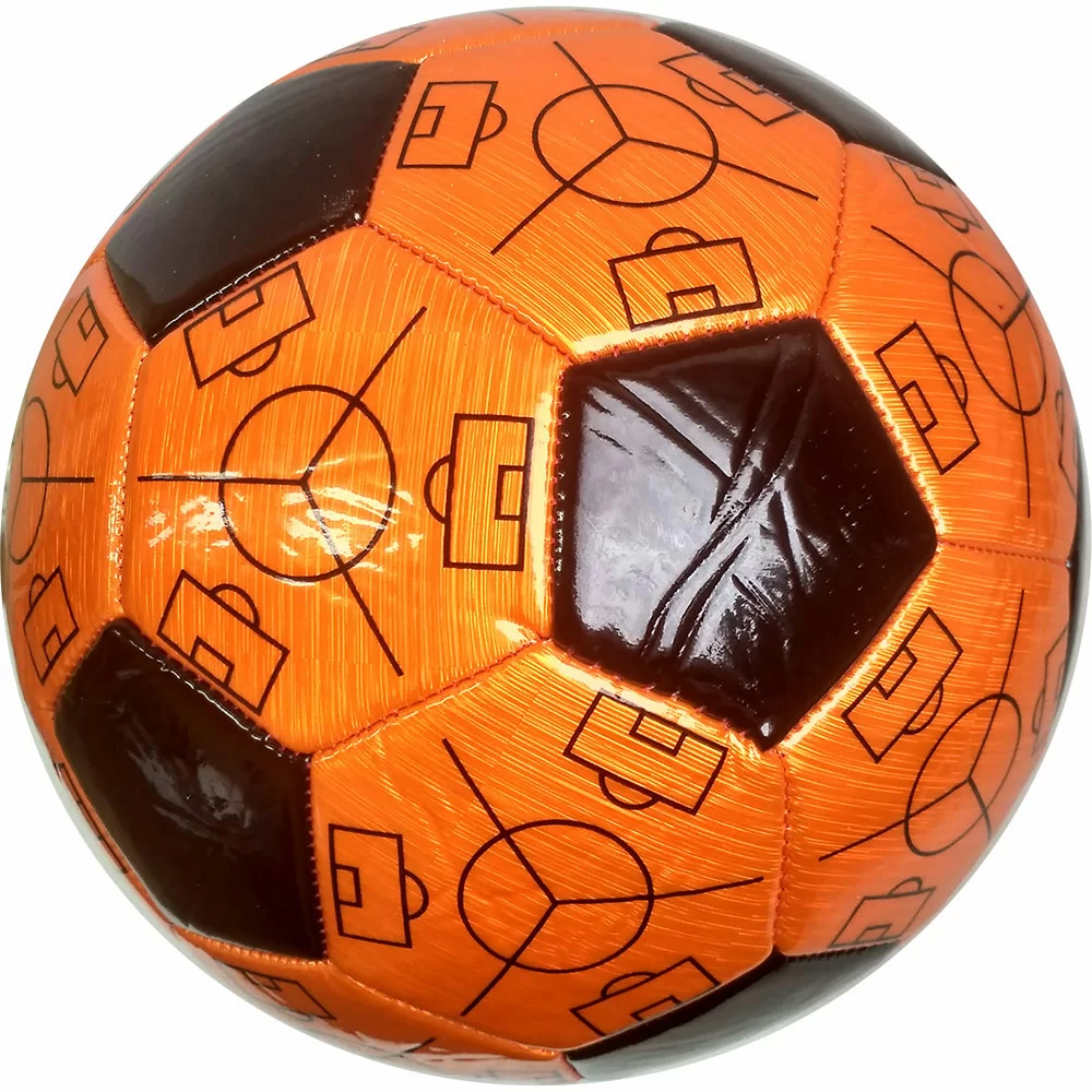 Реальное фото Мяч футбольный C33387-3 Meik №5 PVC 2.6 310-320 гр. оранжевый 10017306 от магазина СпортСЕ