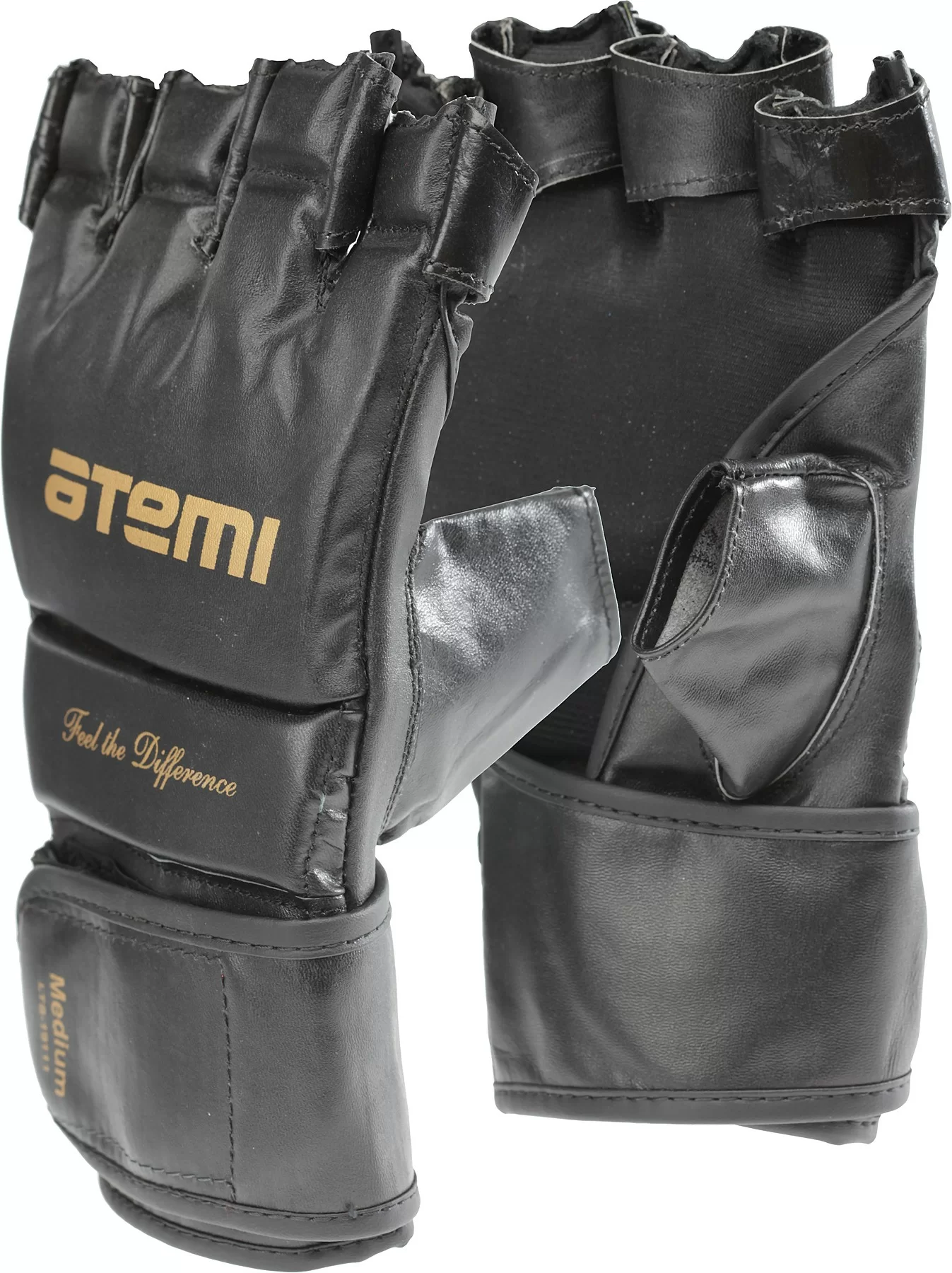 Реальное фото Перчатки Atemi mix fight кожа черные LTB-19111 от магазина СпортСЕ