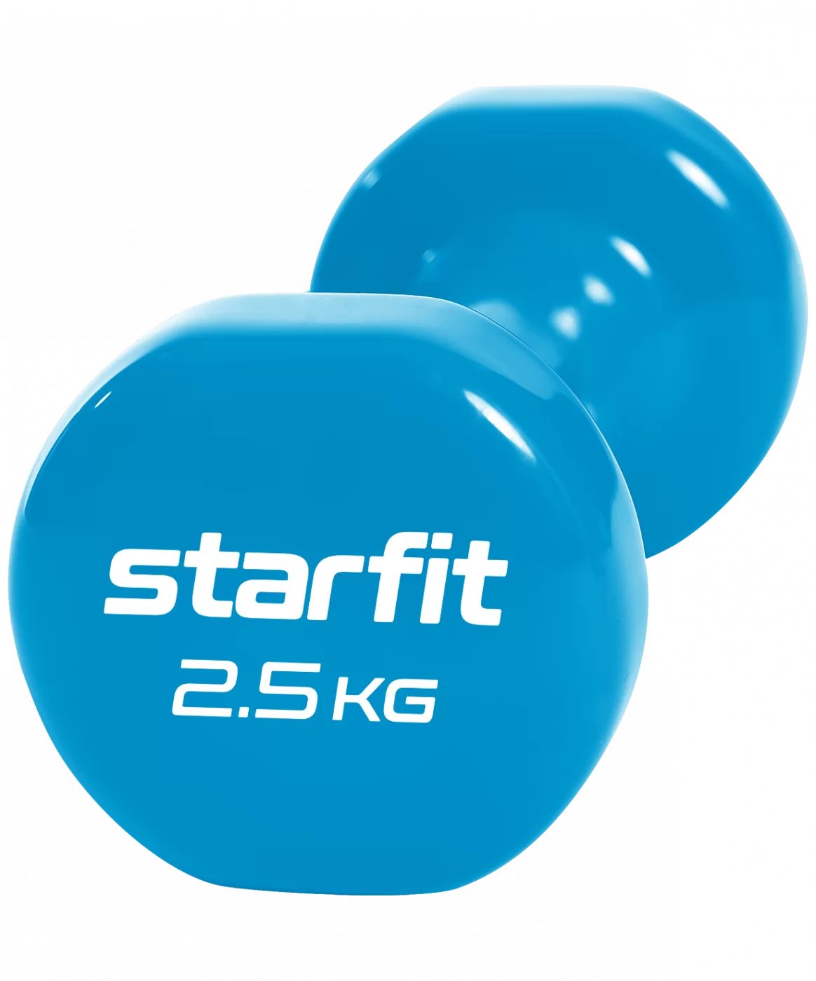 Реальное фото Гантель виниловая 2.5 кг StarFit Core DB-101 синий (1 шт) УТ-00018824 от магазина СпортСЕ