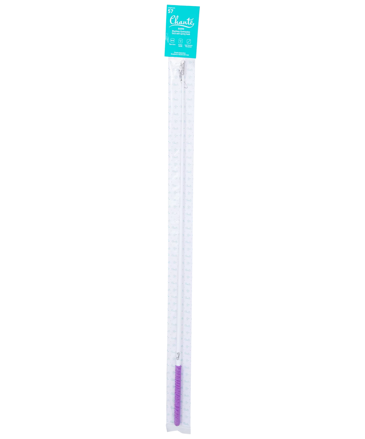 Реальное фото Палочка для ленты 57 см с карабином Chanté CH15-500-22-31 Barre White/Purple УТ-00017192 от магазина СпортСЕ