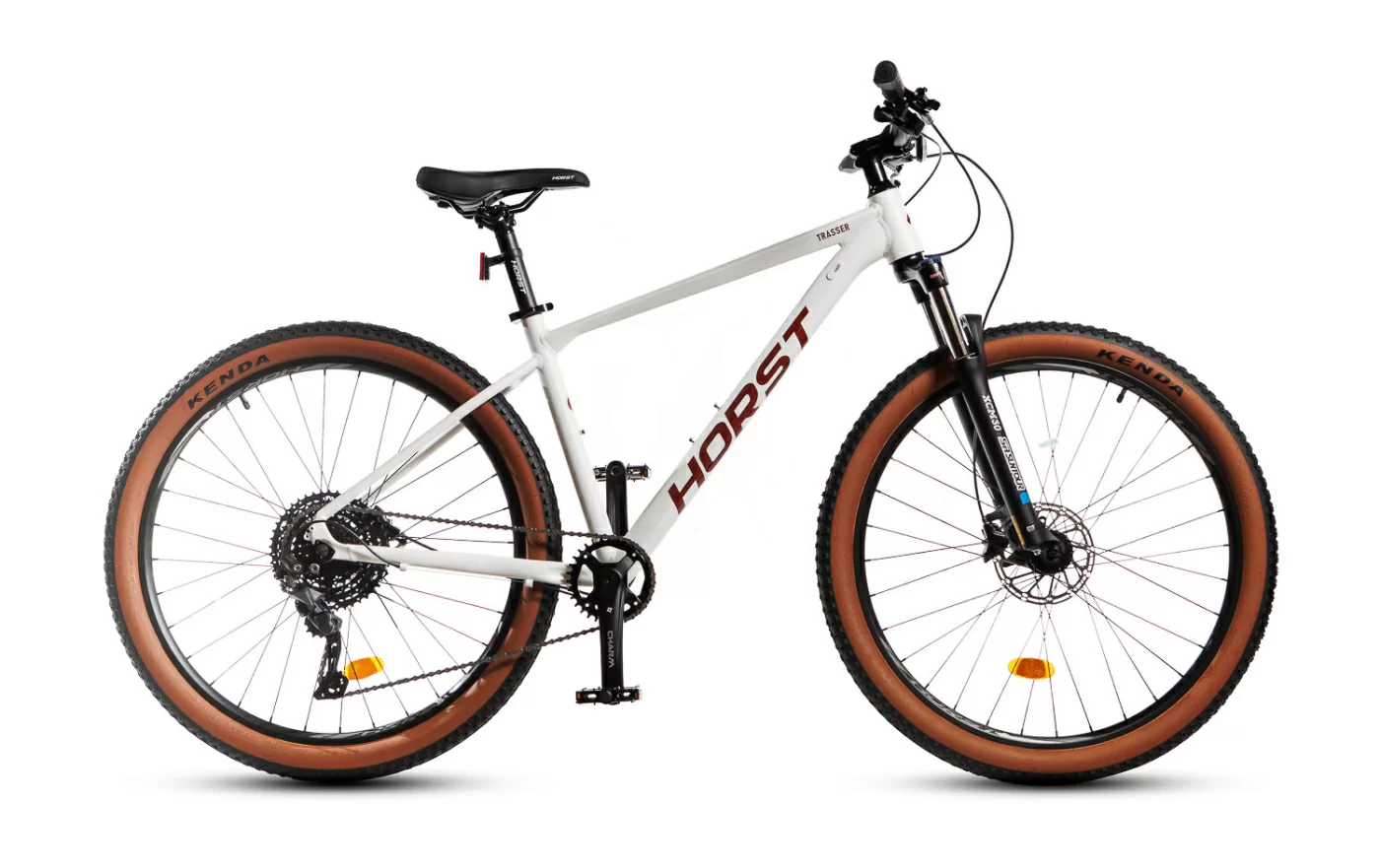 Реальное фото Велосипед HORST Trasser 2024 Бело-коричневый  от магазина СпортСЕ
