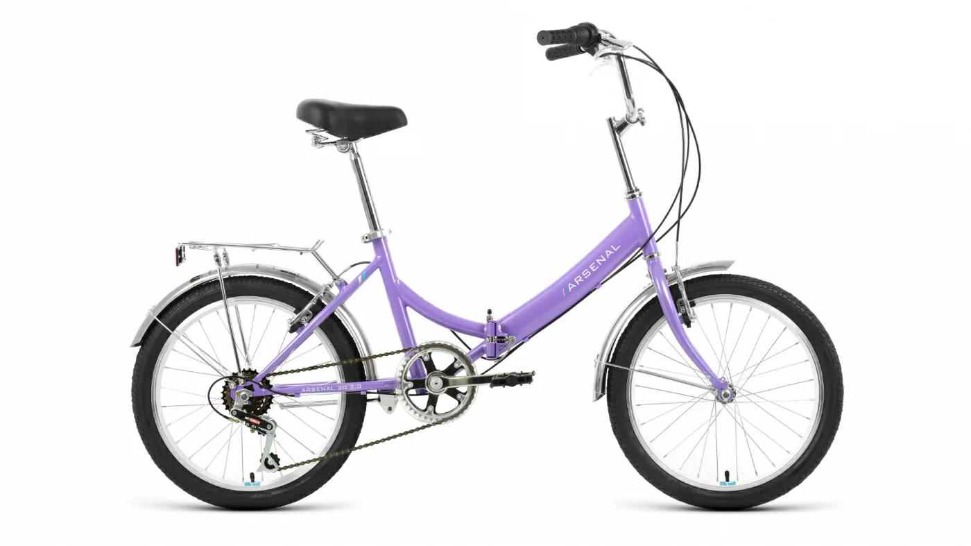 Реальное фото Велосипед Forward Arsenal 20 2.0 (2022) фиолетовый/белый RBK22FW20537 от магазина СпортСЕ