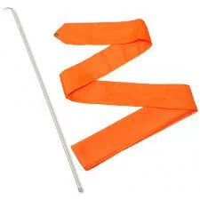 Реальное фото Лента для художественной гимнастики с палочкой 6 м 56 см оранжевый СЕ6 от магазина СпортСЕ