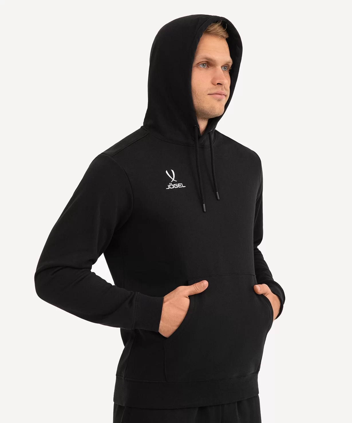 Реальное фото Худи ESSENTIAL Cotton Hoodie, черный от магазина СпортСЕ